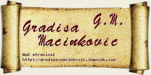 Gradiša Mačinković vizit kartica